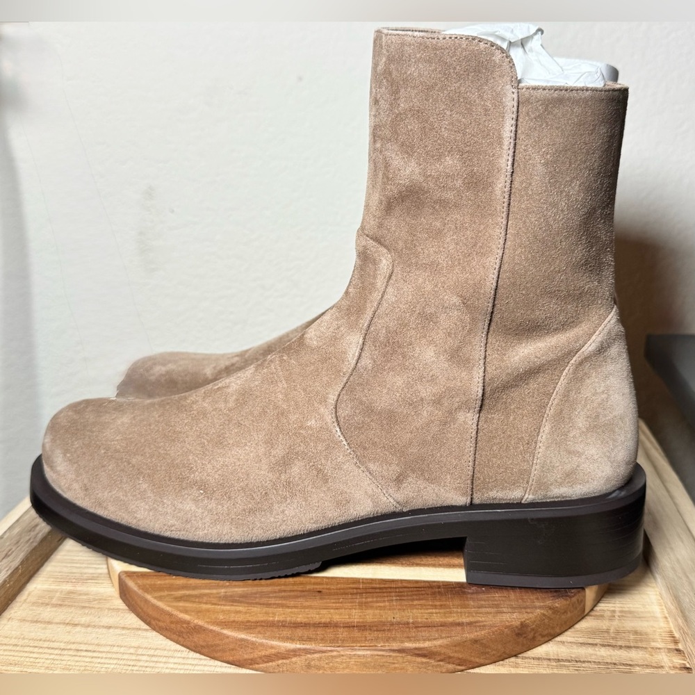 Stuart Weitzman BOLO Bootie – Khaki Sport Suede – Size 10B (40.5)